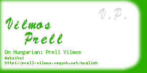 vilmos prell business card